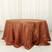 132" Accordion Crinkled Taffeta Round Tablecloth