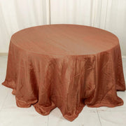 132" Accordion Crinkled Taffeta Round Tablecloth