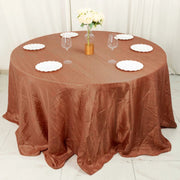 132" Accordion Crinkled Taffeta Round Tablecloth