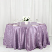 132" Accordion Crinkled Taffeta Round Tablecloth