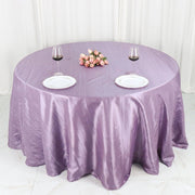 132" Accordion Crinkled Taffeta Round Tablecloth