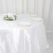 132" Accordion Crinkled Taffeta Round Tablecloth