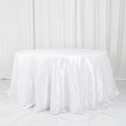 132" Accordion Crinkled Taffeta Round Tablecloth