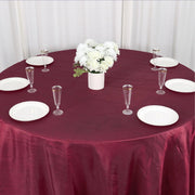 132" Accordion Crinkled Taffeta Round Tablecloth