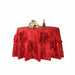 132" Large Roses Lamour Satin Round Tablecloth