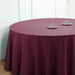 132" Polyester Round Tablecloth Wedding Party Table Linens - Burgundy TAB_136_BURG_POLY