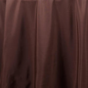 132" Polyester Round Tablecloth Wedding Party Table Linens - Chocolate Brown TAB_136_CHOC_POLY