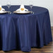 132" Polyester Round Tablecloth Wedding Party Table Linens - Navy Blue TAB_136_NAVY_POLY