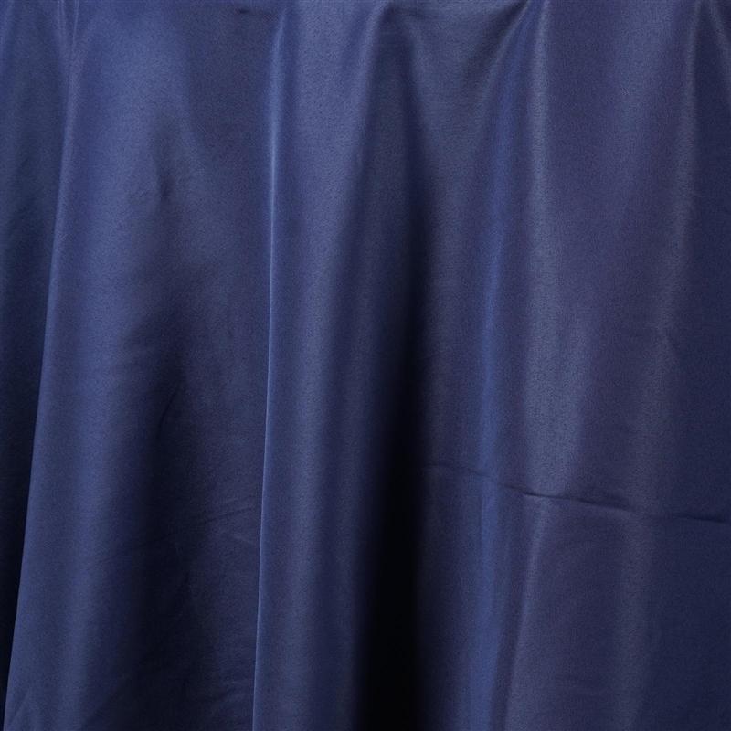 132" Polyester Round Tablecloth Wedding Party Table Linens - Navy Blue TAB_136_NAVY_POLY