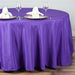 132" Polyester Round Tablecloth Wedding Party Table Linens - Purple TAB_136_PURP_POLY