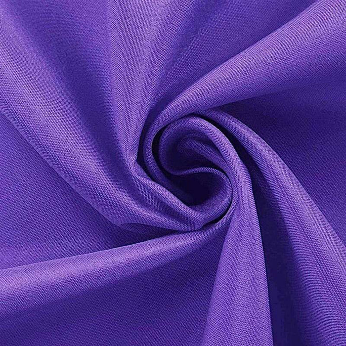 132" Polyester Round Tablecloth Wedding Party Table Linens - Purple TAB_136_PURP_POLY