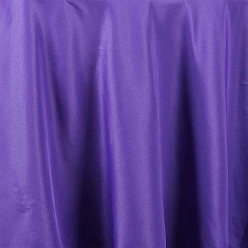 132" Polyester Round Tablecloth Wedding Party Table Linens - Purple TAB_136_PURP_POLY