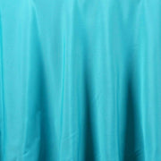 132" Polyester Round Tablecloth Wedding Party Table Linens - Turquoise TAB_136_TURQ_POLY