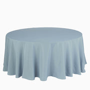 132" Polyester Round Tablecloth Wedding Party Table Linens - Dusty Blue TAB_136_086_POLY
