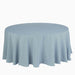 132" Polyester Round Tablecloth Wedding Party Table Linens - Dusty Blue TAB_136_086_POLY