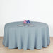 132" Polyester Round Tablecloth Wedding Party Table Linens - Dusty Blue TAB_136_086_POLY