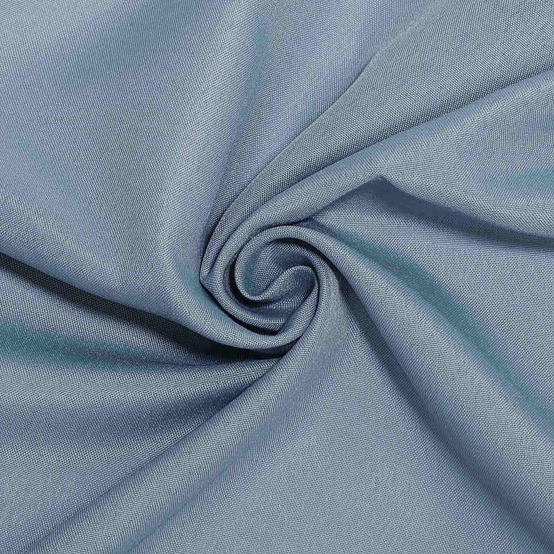 132" Polyester Round Tablecloth Wedding Party Table Linens - Dusty Blue TAB_136_086_POLY