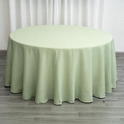 132" Polyester Round Tablecloth Wedding Party Table Linens - Sage Green TAB_136_SAGE_POLY