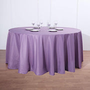 132" Polyester Round Tablecloth Wedding Party Table Linens - Violet Amethyst TAB_136_073_POLY