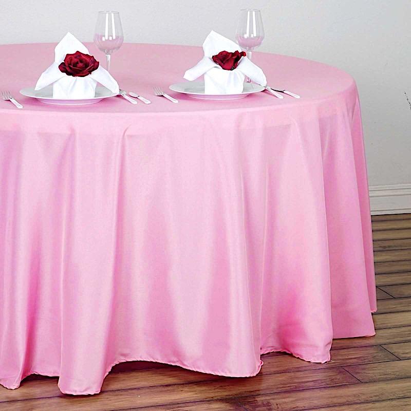 132" Polyester Round Tablecloth Wedding Party Table Linens