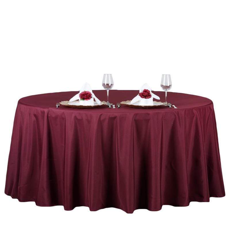 132" Polyester Round Tablecloth Wedding Party Table Linens