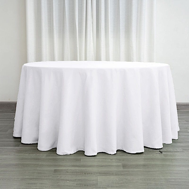 132" Polyester Round Tablecloth Wedding Party Table Linens