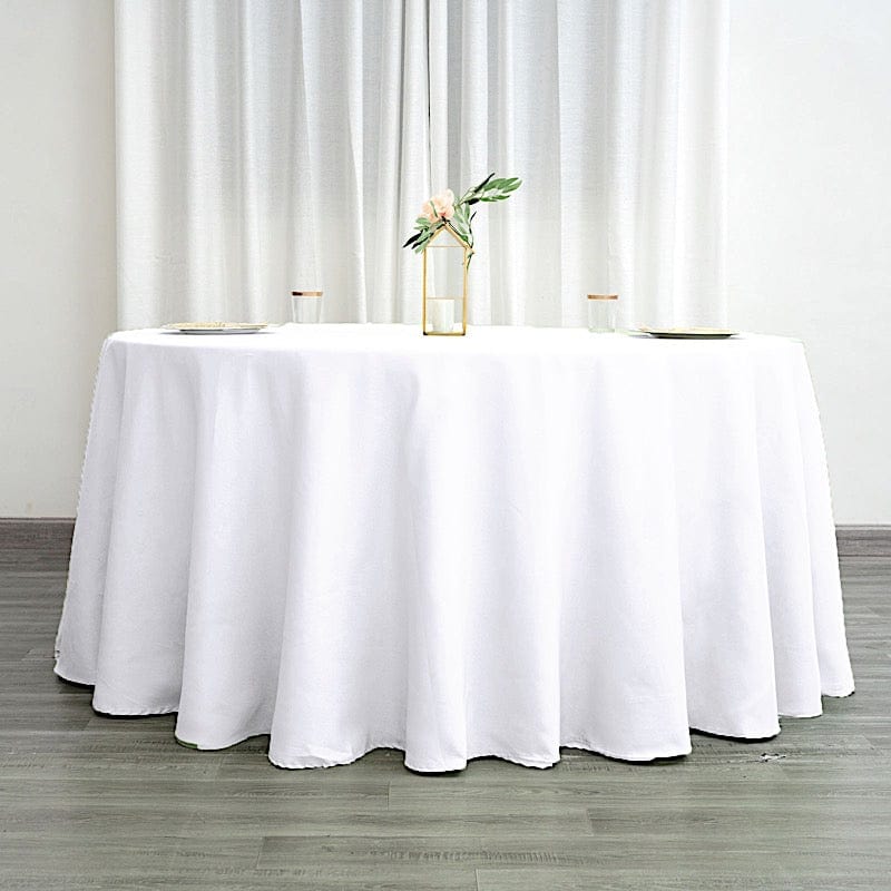 132" Polyester Round Tablecloth Wedding Party Table Linens