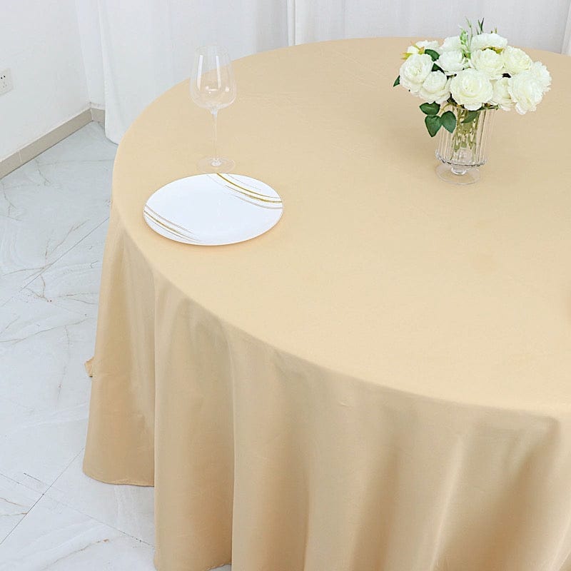 132" Polyester Round Tablecloth Wedding Party Table Linens