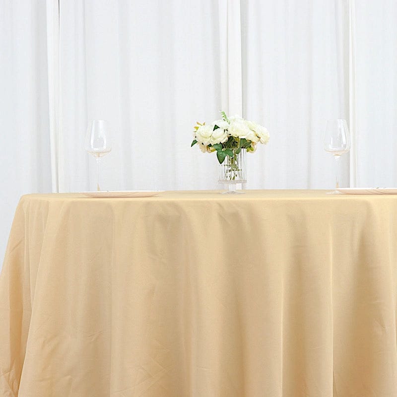 132" Polyester Round Tablecloth Wedding Party Table Linens