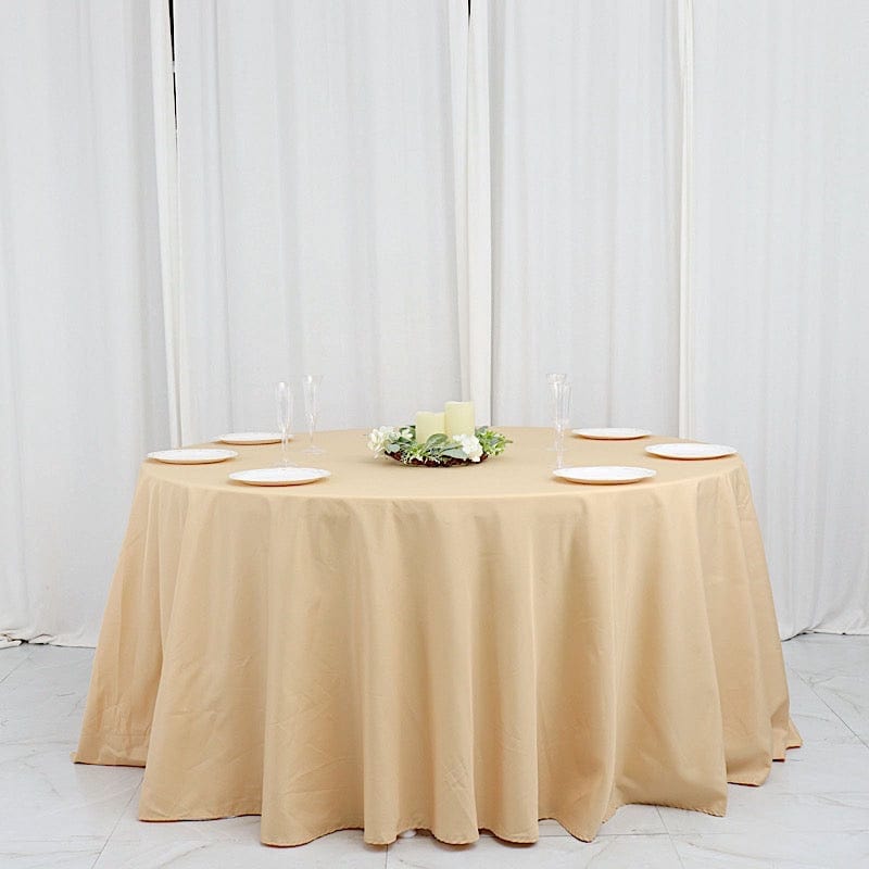 132" Polyester Round Tablecloth Wedding Party Table Linens