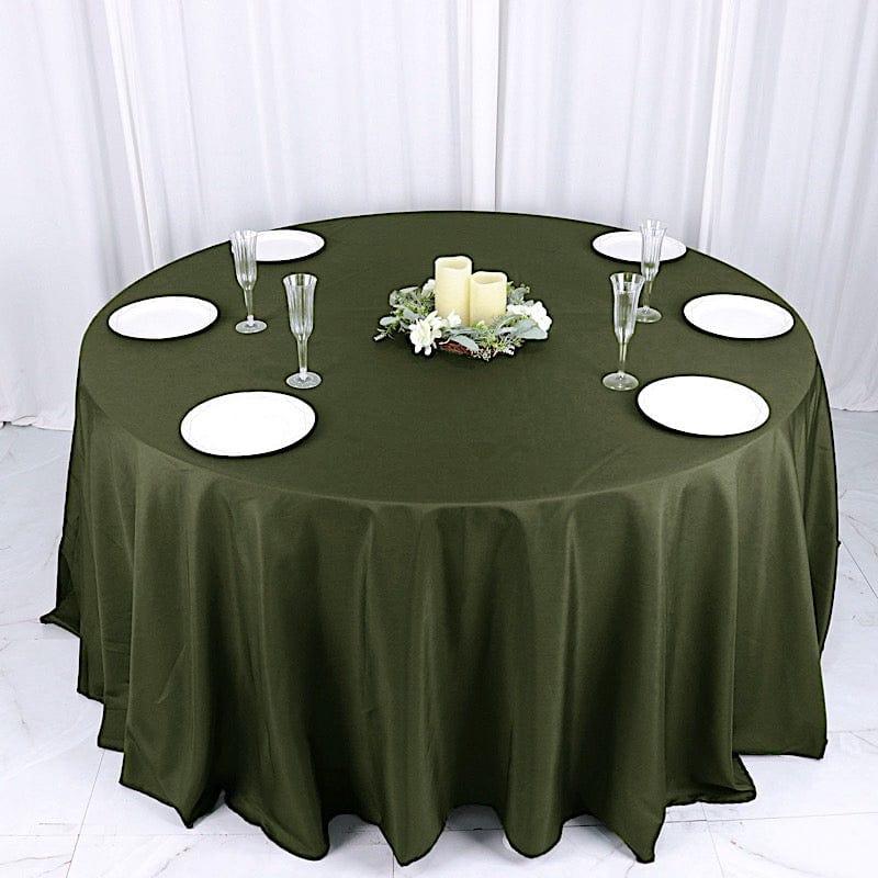 132" Polyester Round Tablecloth Wedding Party Table Linens