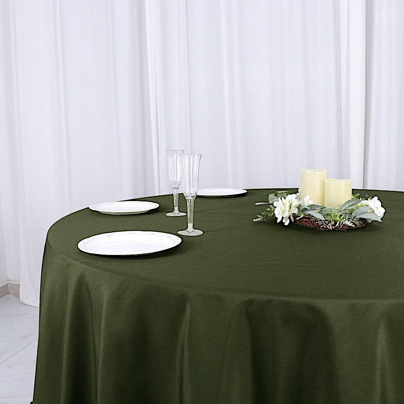 132" Polyester Round Tablecloth Wedding Party Table Linens