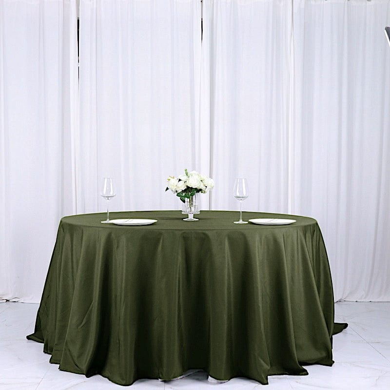 132" Polyester Round Tablecloth Wedding Party Table Linens