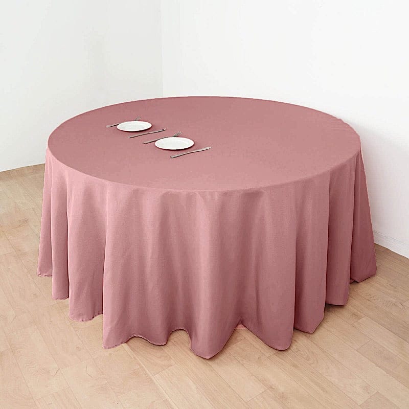 132" Polyester Round Tablecloth Wedding Party Table Linens