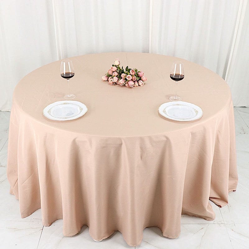 132" Polyester Round Tablecloth Wedding Party Table Linens