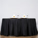 132" Polyester Round Tablecloth Wedding Party Table Linens - Black TAB_136_BLK_POLY
