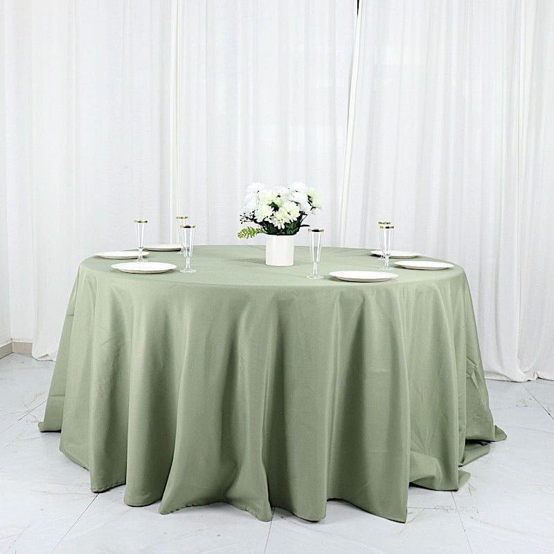 132" Polyester Round Tablecloth Wedding Party Table Linens TAB_136_DSG_POLY