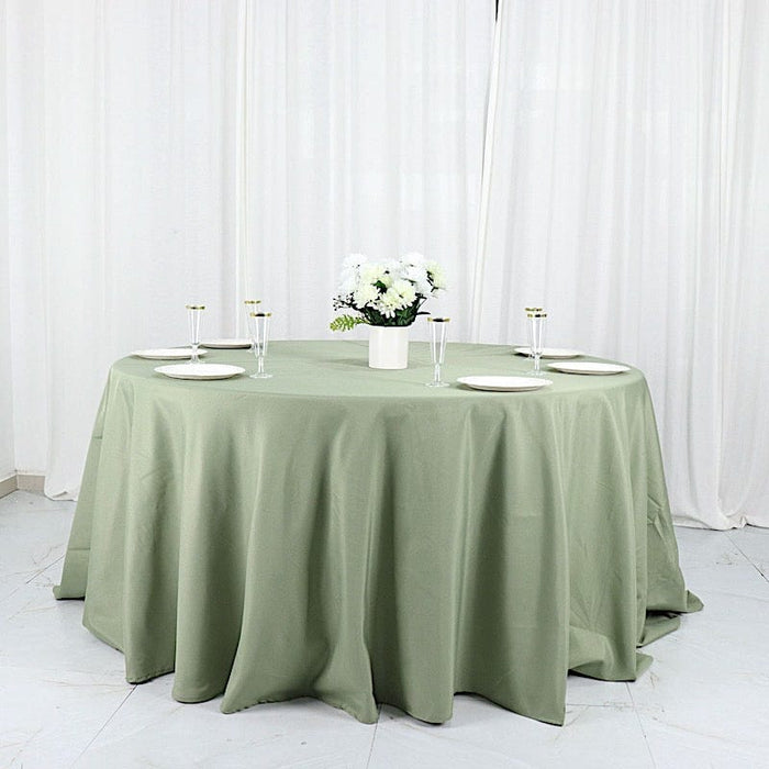 132" Polyester Round Tablecloth Wedding Party Table Linens TAB_136_DSG_POLY