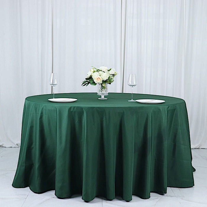 132" Polyester Round Tablecloth Wedding Party Table Linens TAB_136_HUNT_POLY