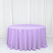 132" Polyester Round Tablecloth Wedding Party Table Linens TAB_136_LAV_POLY