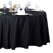 132" Premium Polyester Round Tablecloth Wedding Party Table Linens
