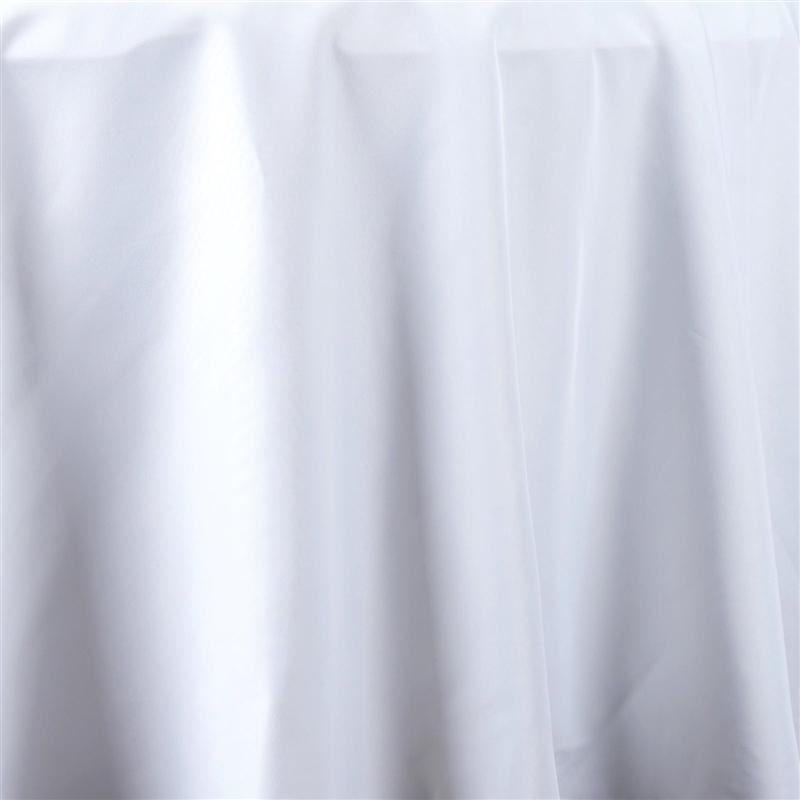 132" Premium Polyester Round Tablecloth Wedding Party Table Linens - White TAB_136_WHT_PRM