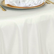 132" Premium Polyester Round Tablecloth Wedding Party Table Linens