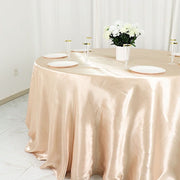 132" Satin Round Tablecloth Wedding Party Table Linens