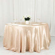 132" Satin Round Tablecloth Wedding Party Table Linens