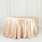 132" Satin Round Tablecloth Wedding Party Table Linens