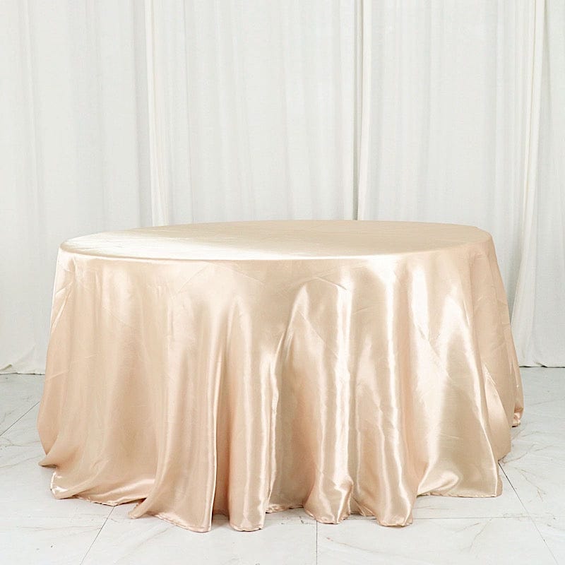 132" Satin Round Tablecloth Wedding Party Table Linens