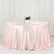 132" Satin Round Tablecloth Wedding Party Table Linens