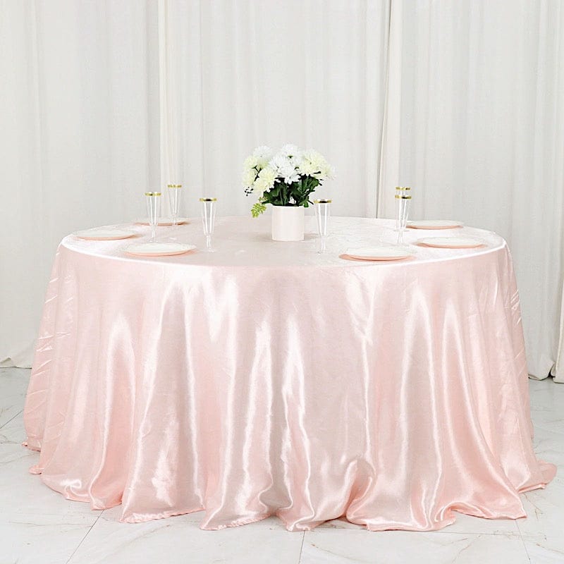 132" Satin Round Tablecloth Wedding Party Table Linens