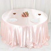 132" Satin Round Tablecloth Wedding Party Table Linens